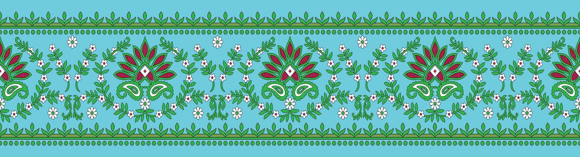 Textile digital design motif Abstract artwork suitable for women cloth design ornament demask border vector