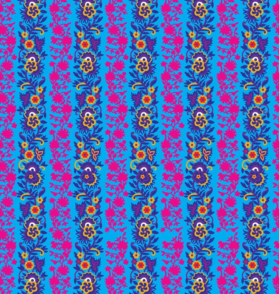 Beautiful vintage floral pattern in small flowers. Small pink flowers. Dark blue background. Liberty style print vector