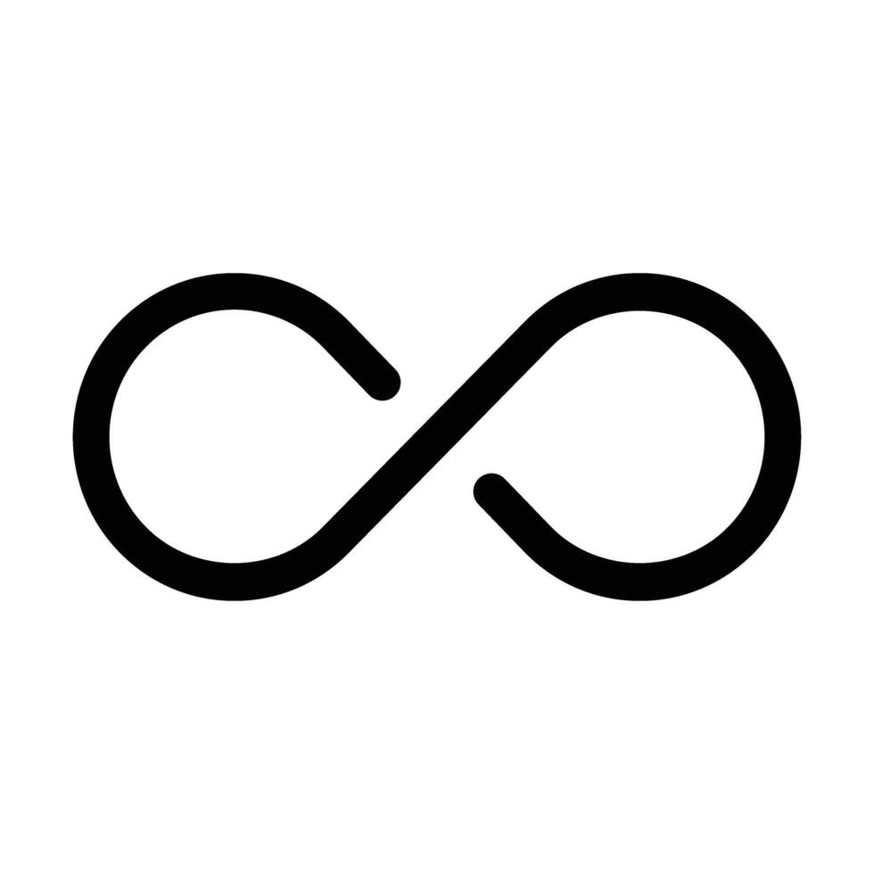 Infinity loop symbol for endless, unlimited, and forever concepts. vector
