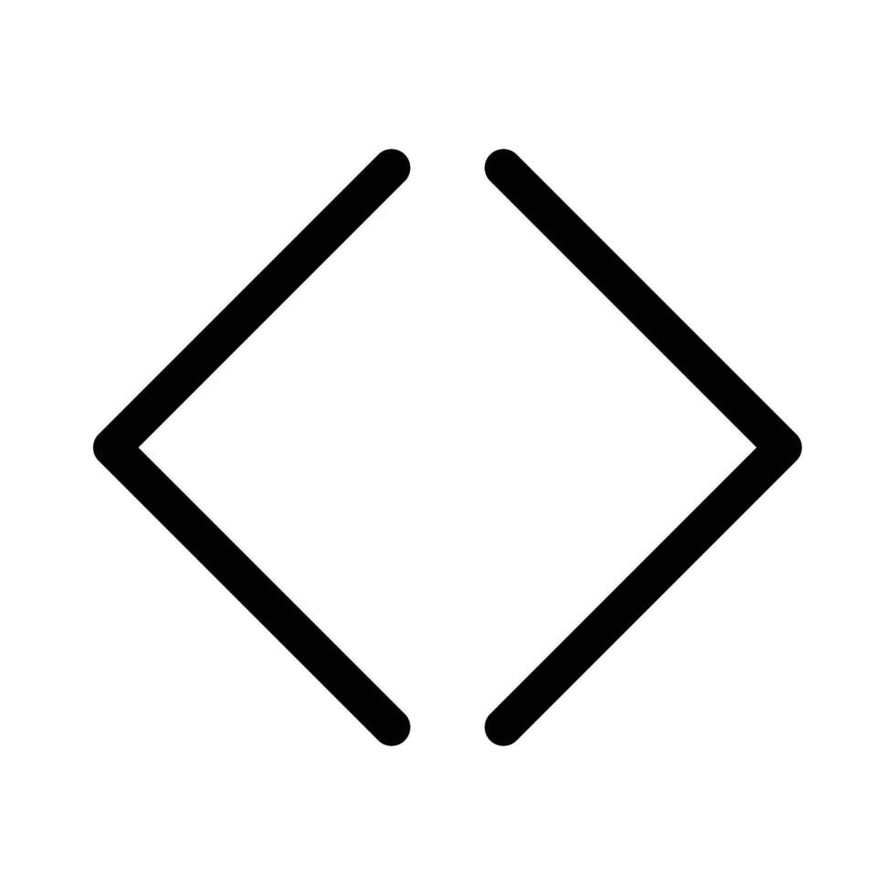 Horizontal chevron selector for UI navigation, slider, and carousel. vector