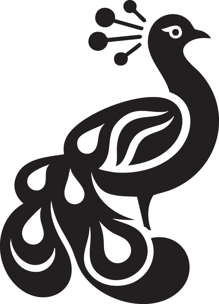 Peacock Illustration An Artful Depiction and Decorative Design vector