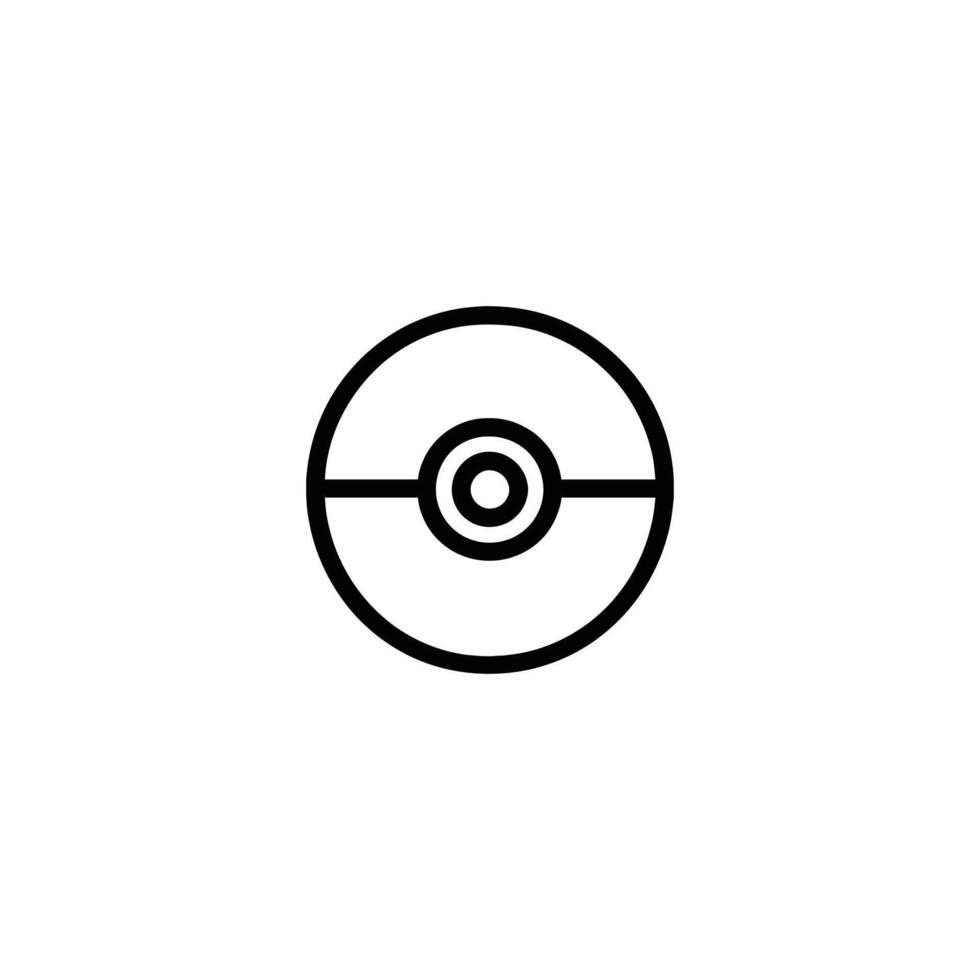 Divided Sphere With Center Button Icon vector