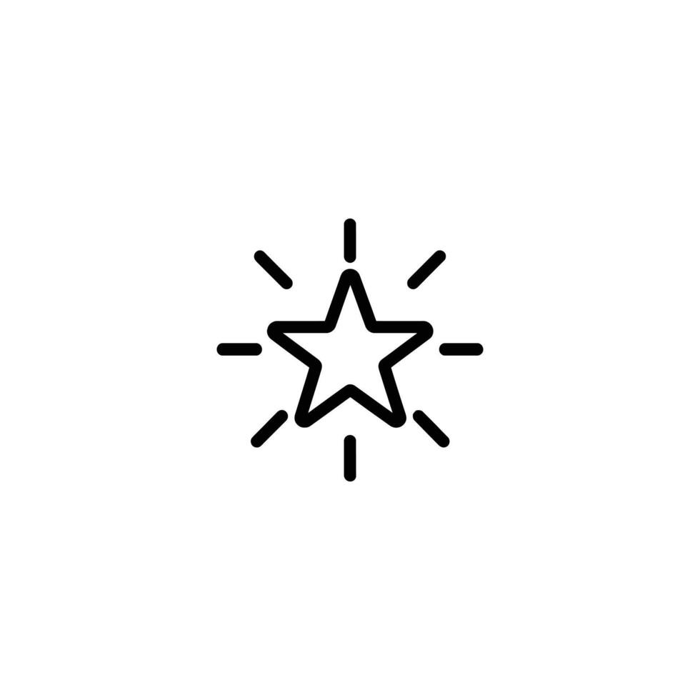 Shining Star With Radiating Lines Symbol vector