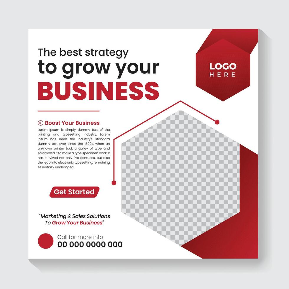 Marketing flyer for business growth vector
