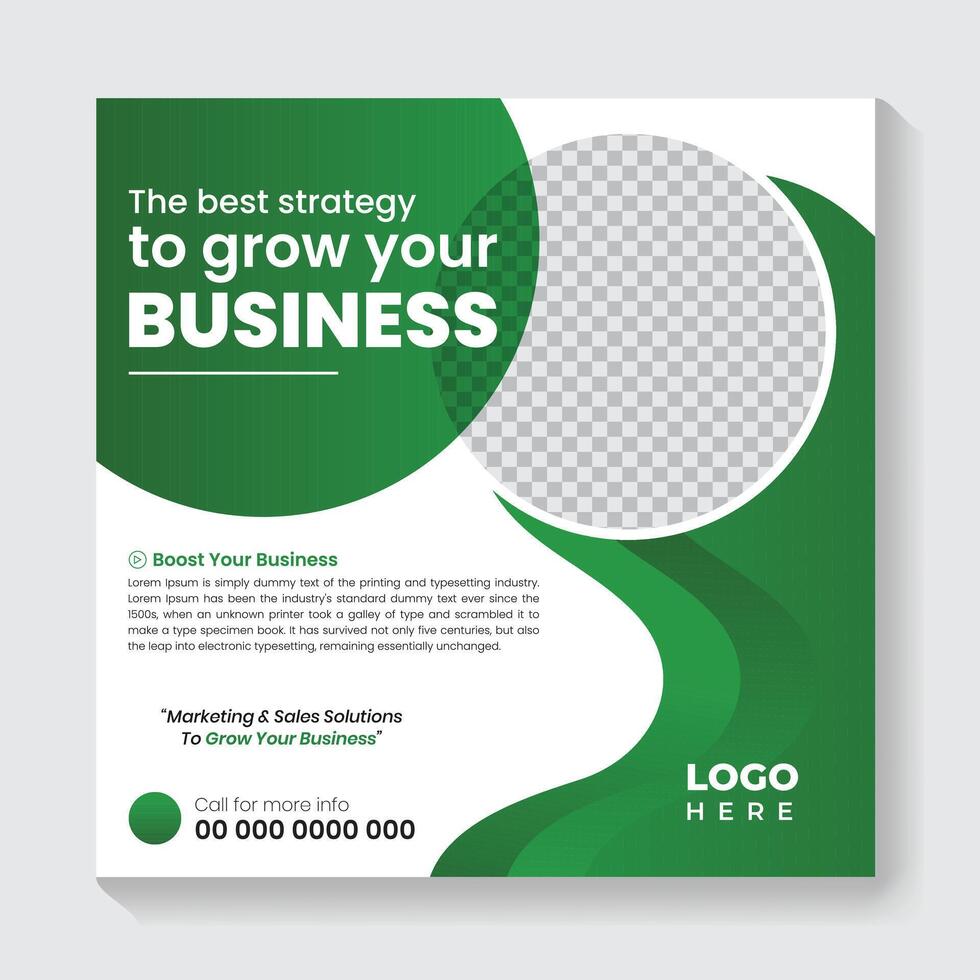 Corporate social media post design, Creative online Business marketing social media banner design template vector