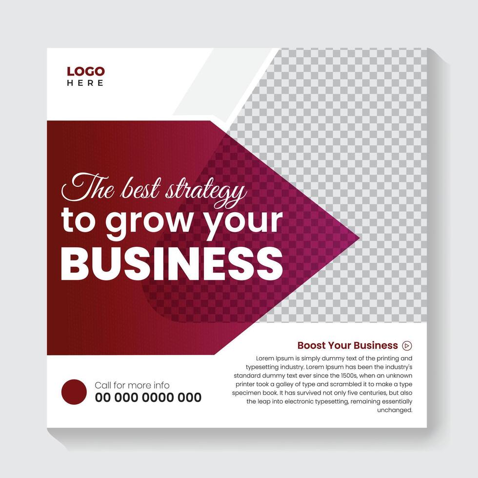 Digital marketing corporate social media post templateDesign vector