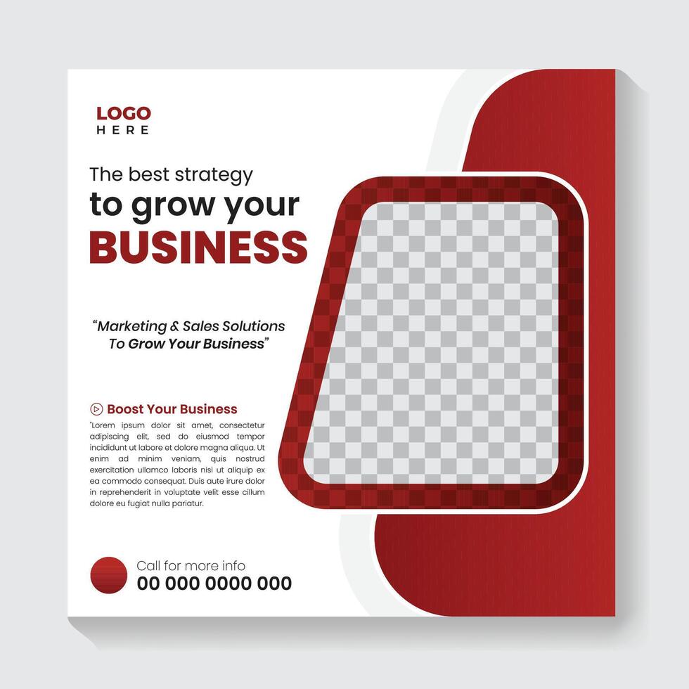 Creative business marketing banner for social media post template vector