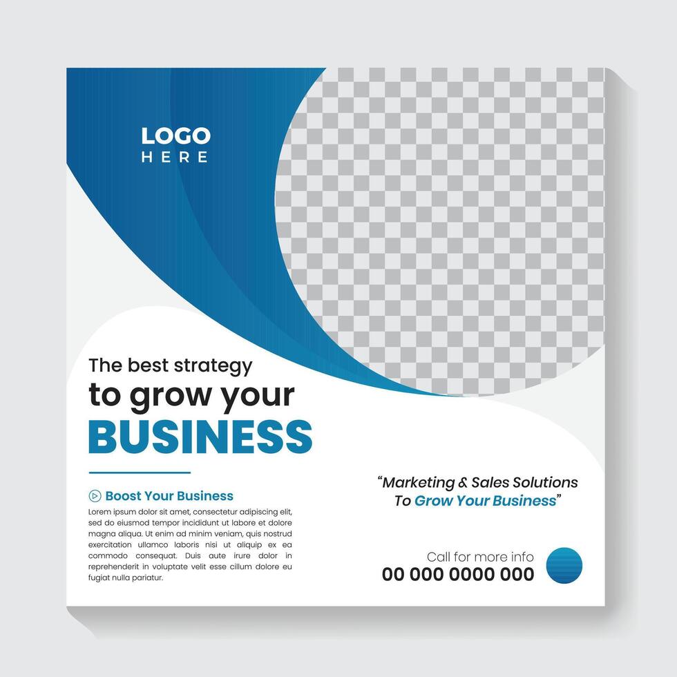 creative social media post design for your corporate business agency. business social media post banner design with geometric shapes. vector