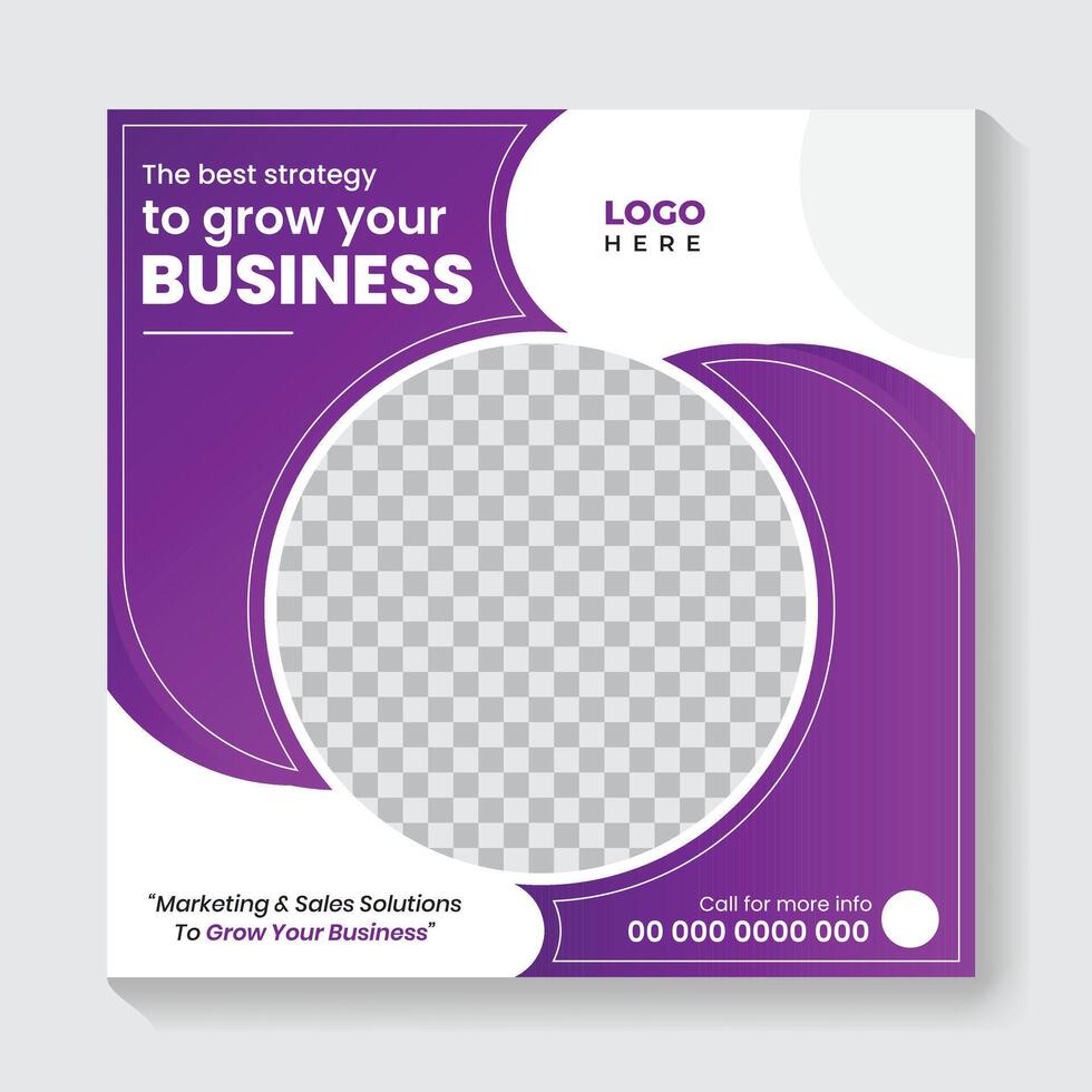 Business promotional social media post banner design template, Creative marketing Instagram post design, Square web banner design vector