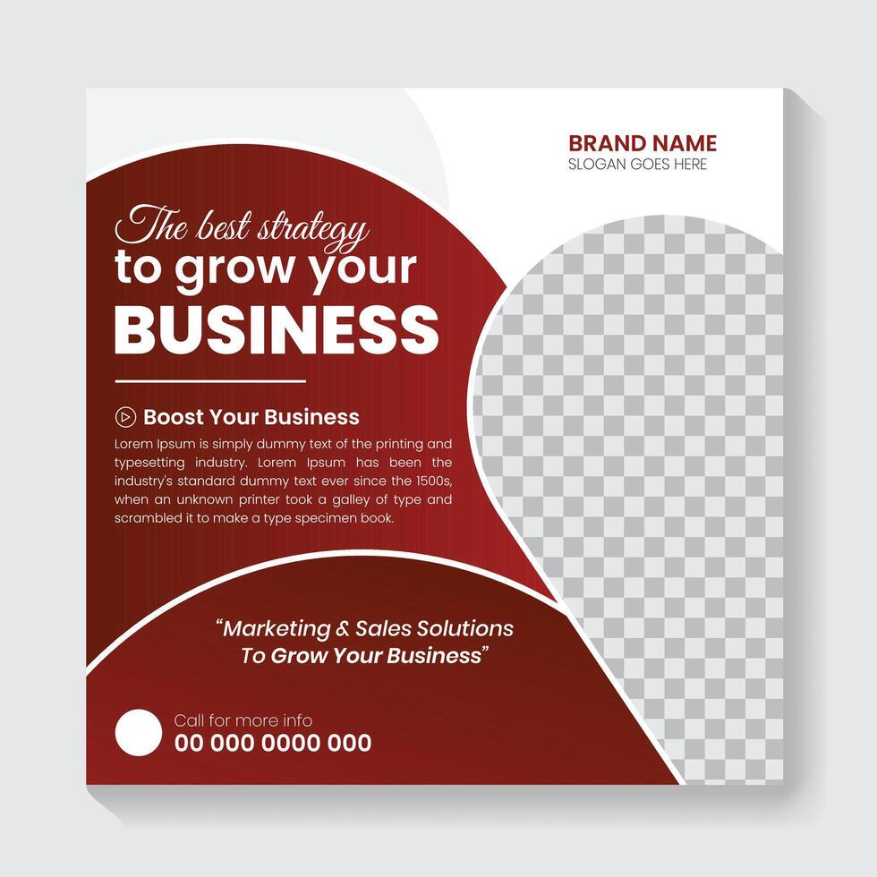 Social media template business agency for digital marketing and business sale promo. vector
