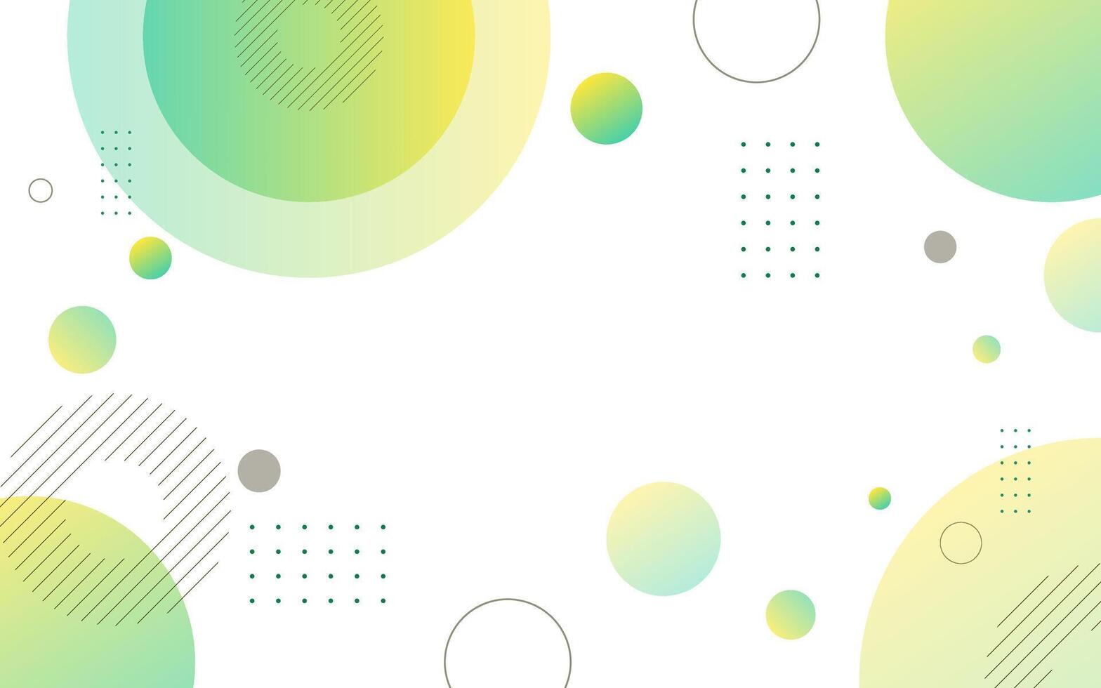 geometric abstract background green and yellow gradient with memphis background circle halftone.simple design. eps 10 vector