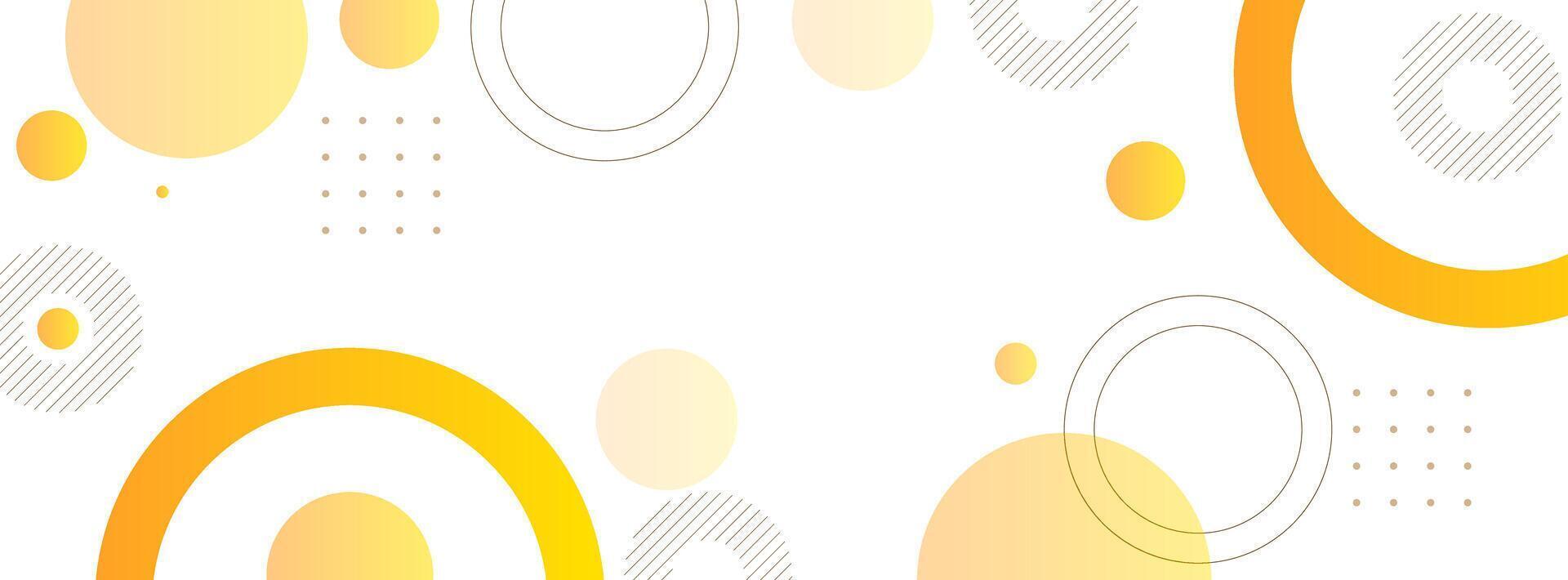 Geometric banner background orange and yellow gradations with shape circle .modern background. eps 10 vector