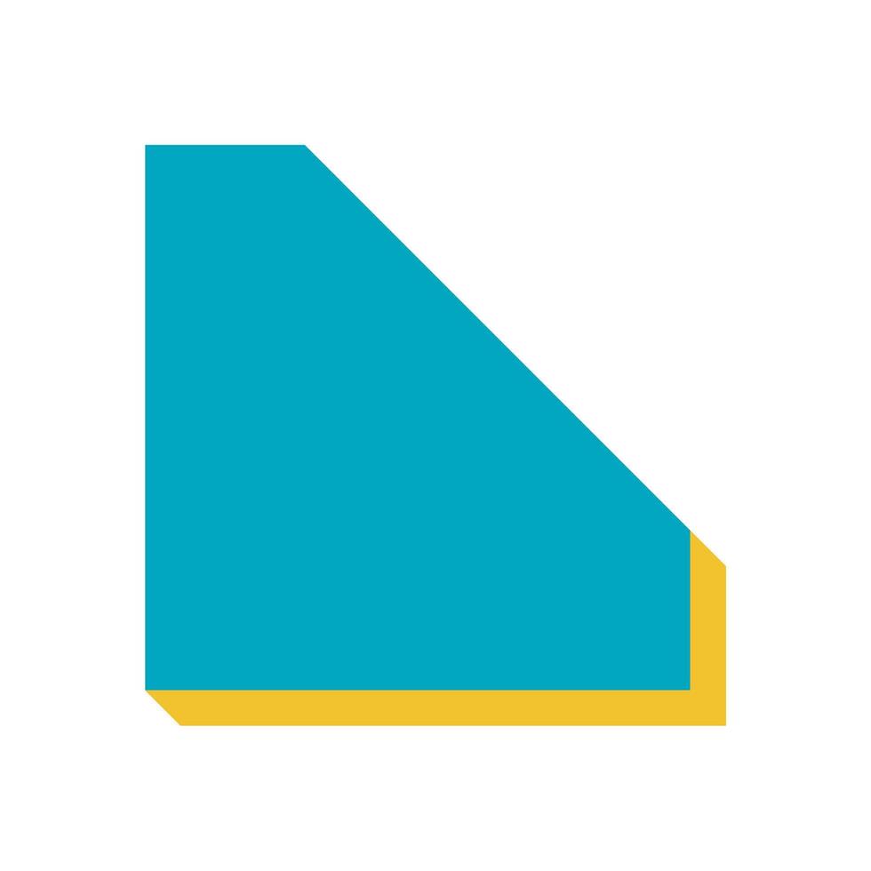 Brutalist abstract shape with shadow. Bold geometric figure and icon. Modern minimal element, flat style, suitable for various creative projects. vector