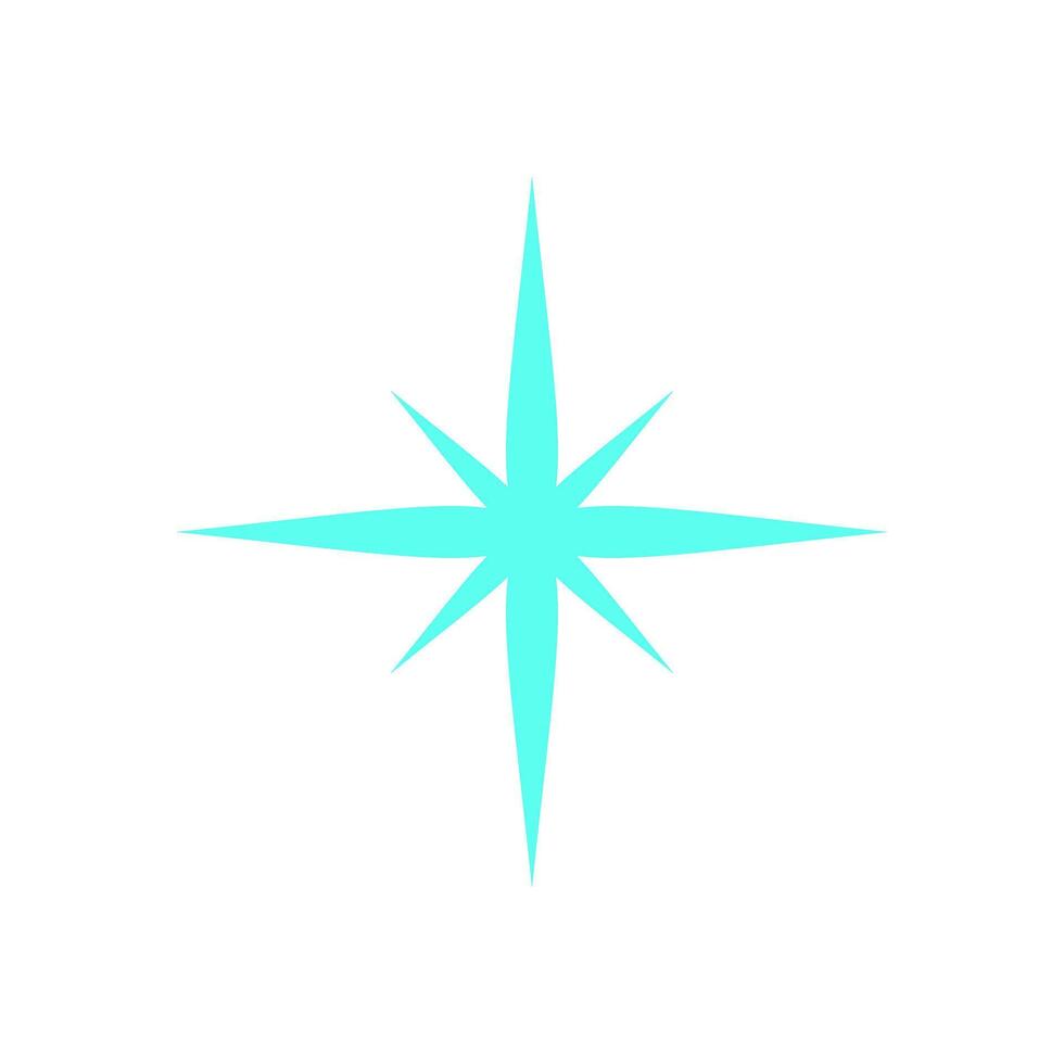 Psychedelic star icon. Bold symbol with retro shape. Futuristic element, y2k aesthetic, abstract form, trendy design for decoration, poster, or shape applications. vector