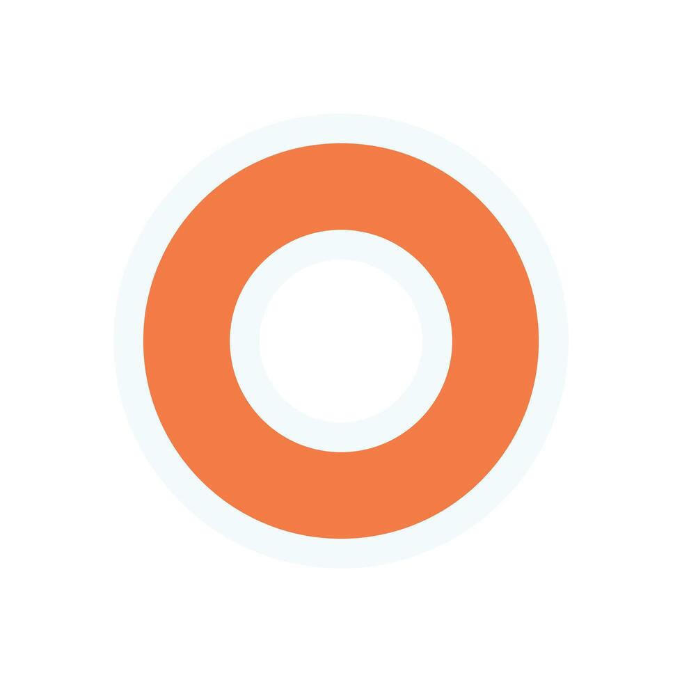 Bold abstract circle shape sticker. Flat round shape element. Modern brutalist style, showcasing a unique geometric form, ideal for contemporary design projects, branding, or digital applications. vector