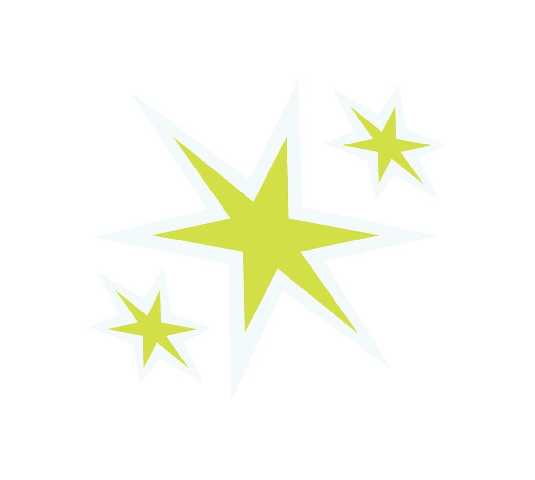 Y2K bold star sticker. Abstract symbol of modern aesthetics. Retro shape and psychedelic element, cool graphic, perfect for decoration or trendy streetwear. vector