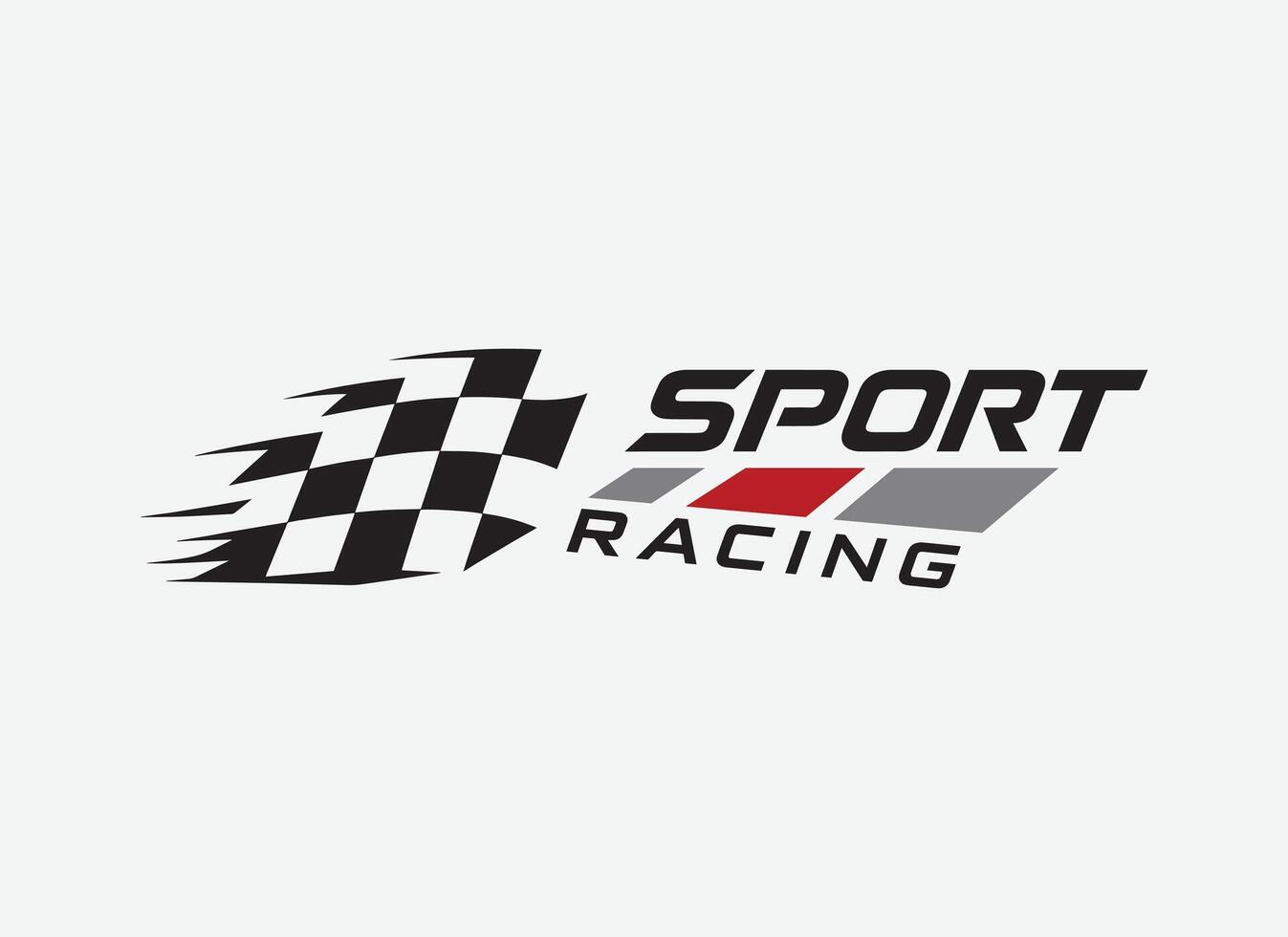 Sport Racing Flag Logo vector