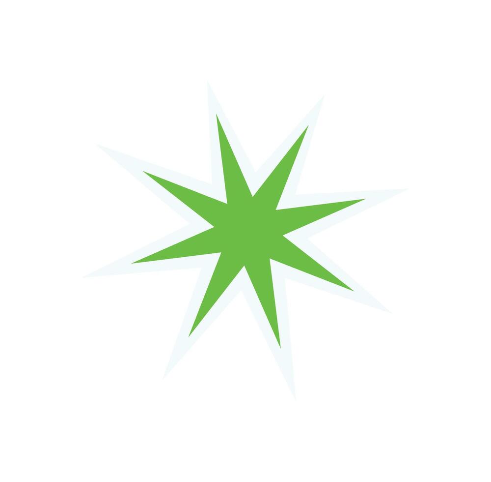 Cool Y2K sticker shape. Retro star symbol with abstract comet form. Modern aesthetic, bold graphic element, ideal for decoration and trendy streetwear collections. vector