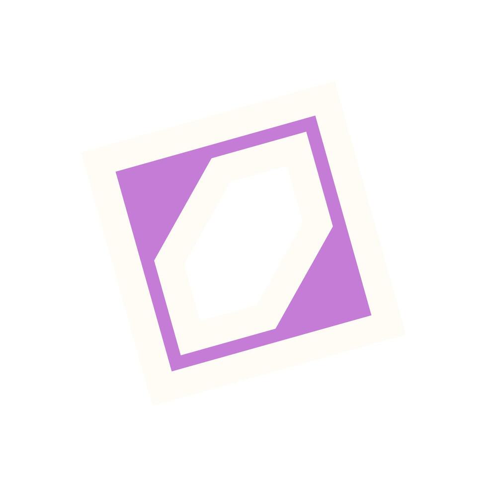 Brutalist abstract shape sticker. Bold geometric icon and modern figure. Minimal element of brutalism, flat design, contemporary style. Suitable for trendy projects and creative applications. vector