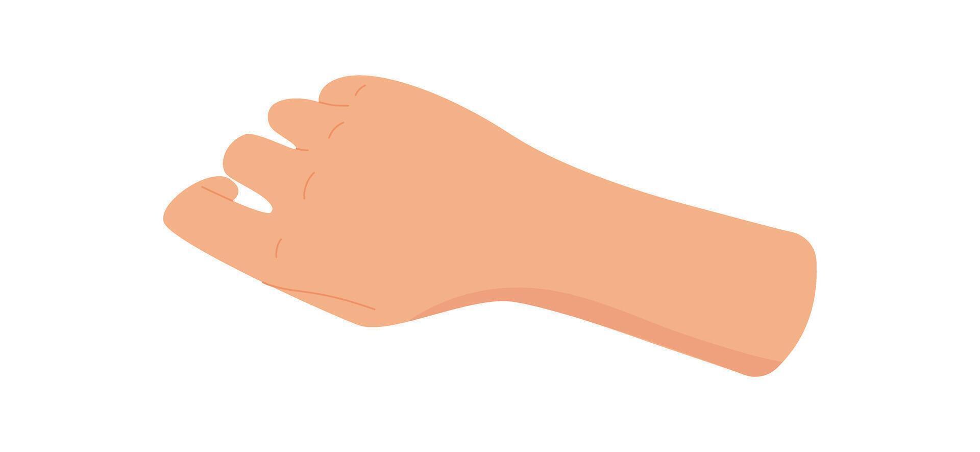 A hand holds a smartphone displaying an app. A user touches the screen of a mobile device with their finger. The image conveys online interaction through social media, flat design, suitable for vector