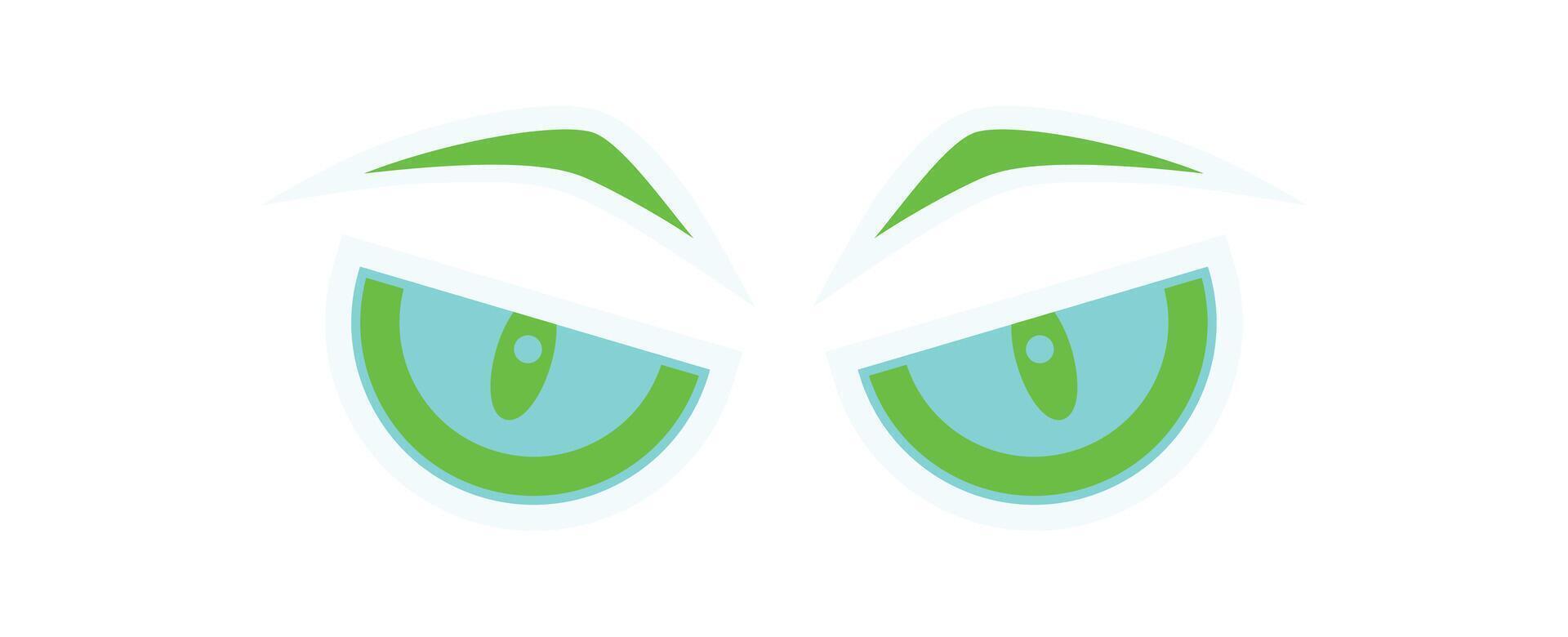 Y2K abstract eyes sticker. Modern eye character design with fun and retro elements. Cool icon, flat aesthetic, and graphic style suitable for streetwear or decoration. vector