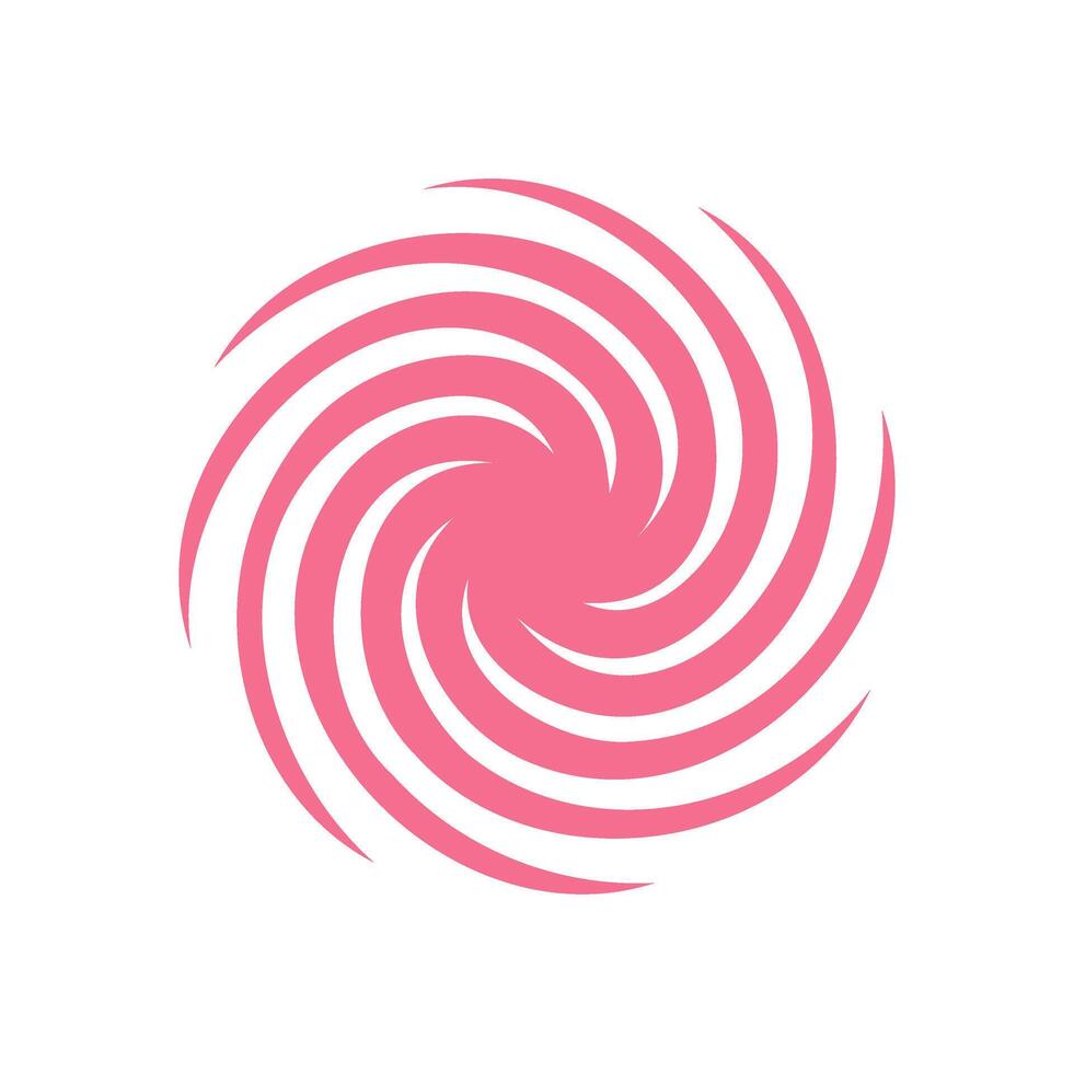Bold spiral shape. Fun abstract element. Modern decoration, brutalism style, simple form. Ideal for contemporary graphic design projects and y2k themed artwork. vector