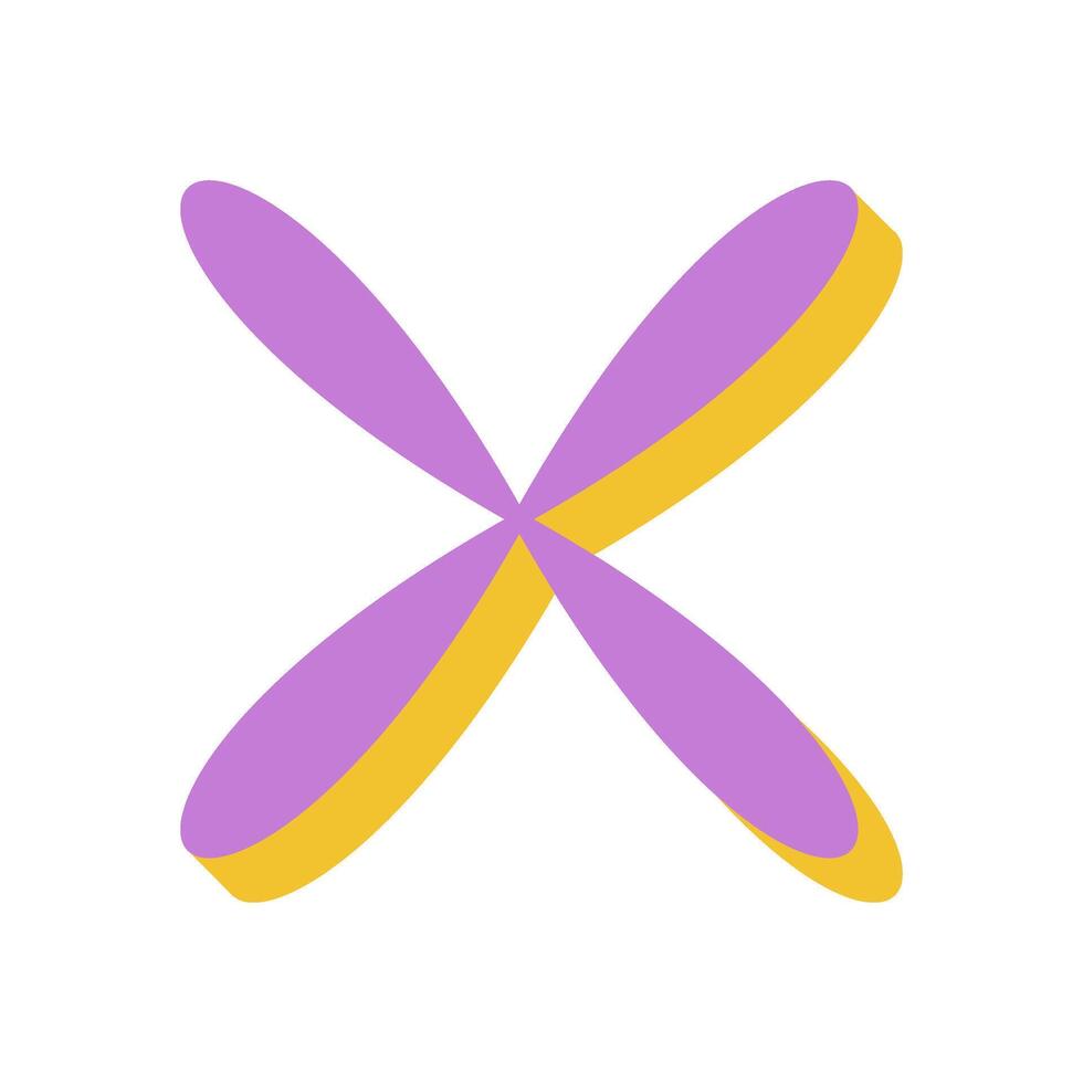 Bold abstract shape icon. Modern brutalist figure with shadow. Minimal decoration, graphic style, contemporary element. Ideal for y2k themes, stylish design projects, and creative applications. vector