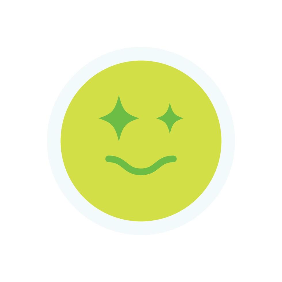 Y2K cute smile sticker. Retro happy emoji icon. Playful graphic element, flat aesthetic, perfect for decoration or collection in modern designs. vector