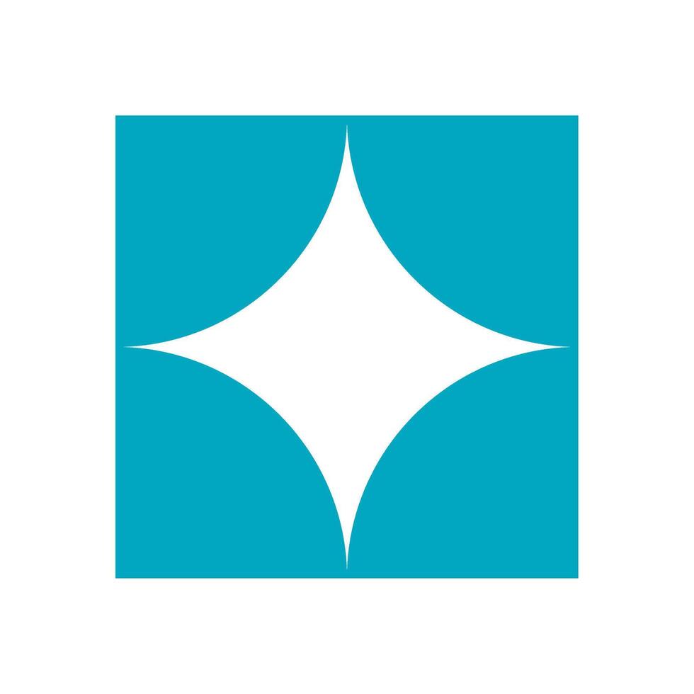 Bold star symbol, modern shape, and abstract element. Geometric icon with flat design. Perfect for creative projects, trendy themes, and contemporary graphics. vector