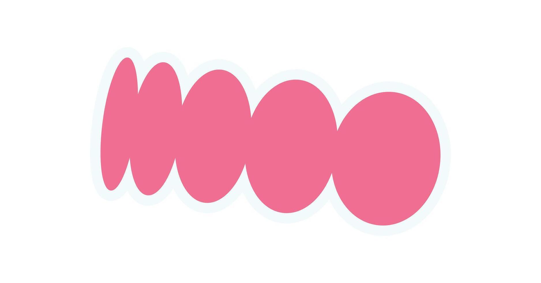 Playful round bubble icon sticker. Abstract shape element with a minimal style. This graphic captures a vibrant essence of y2k aesthetics, perfect for modern decoration, retro designs, or creative vector