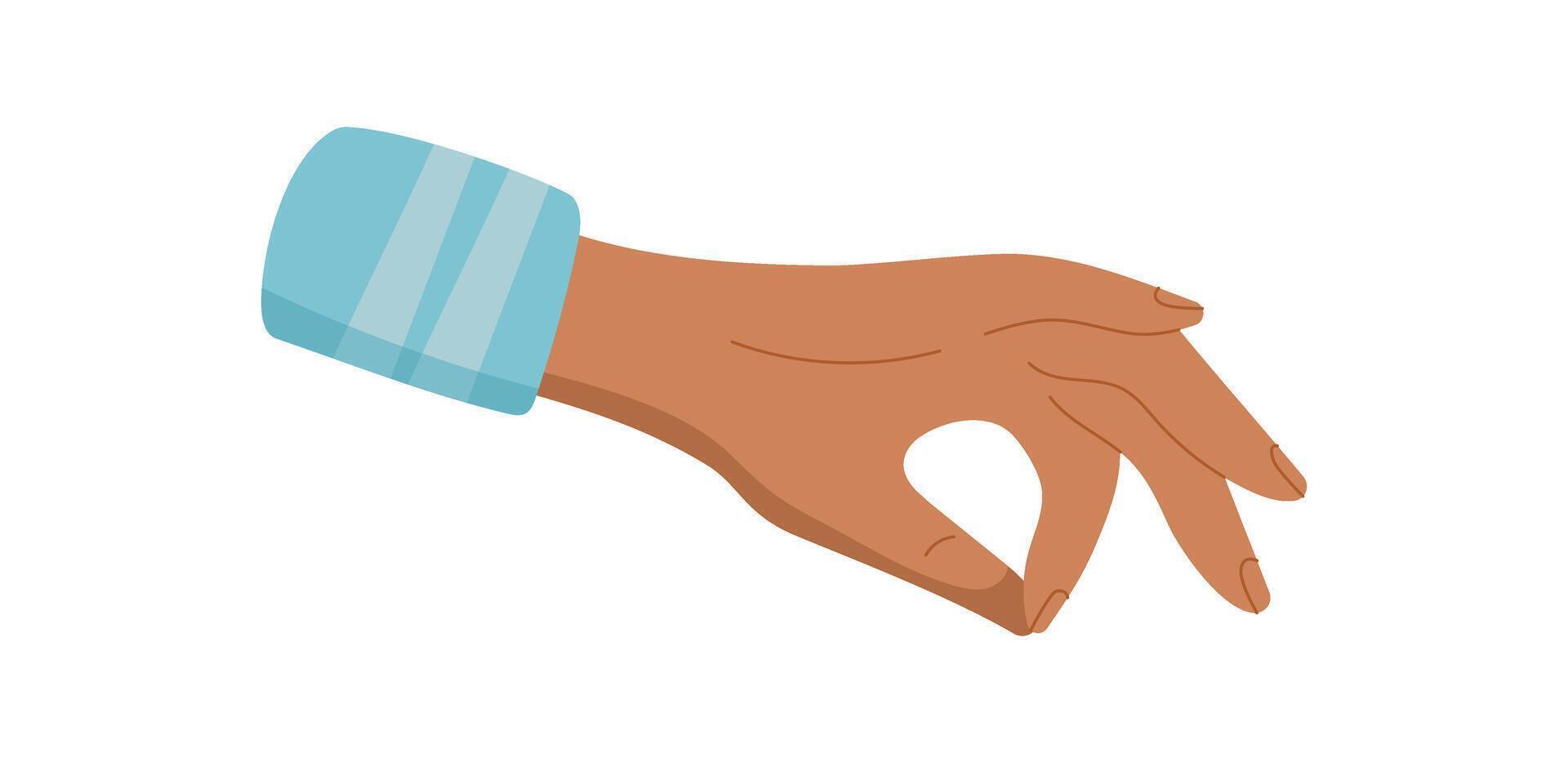 Hand gesture icon symbolizes the act of giving. This visual representation of a hand receiving expresses human connection. Flat design style, ideal for charity concepts and donation themes. vector