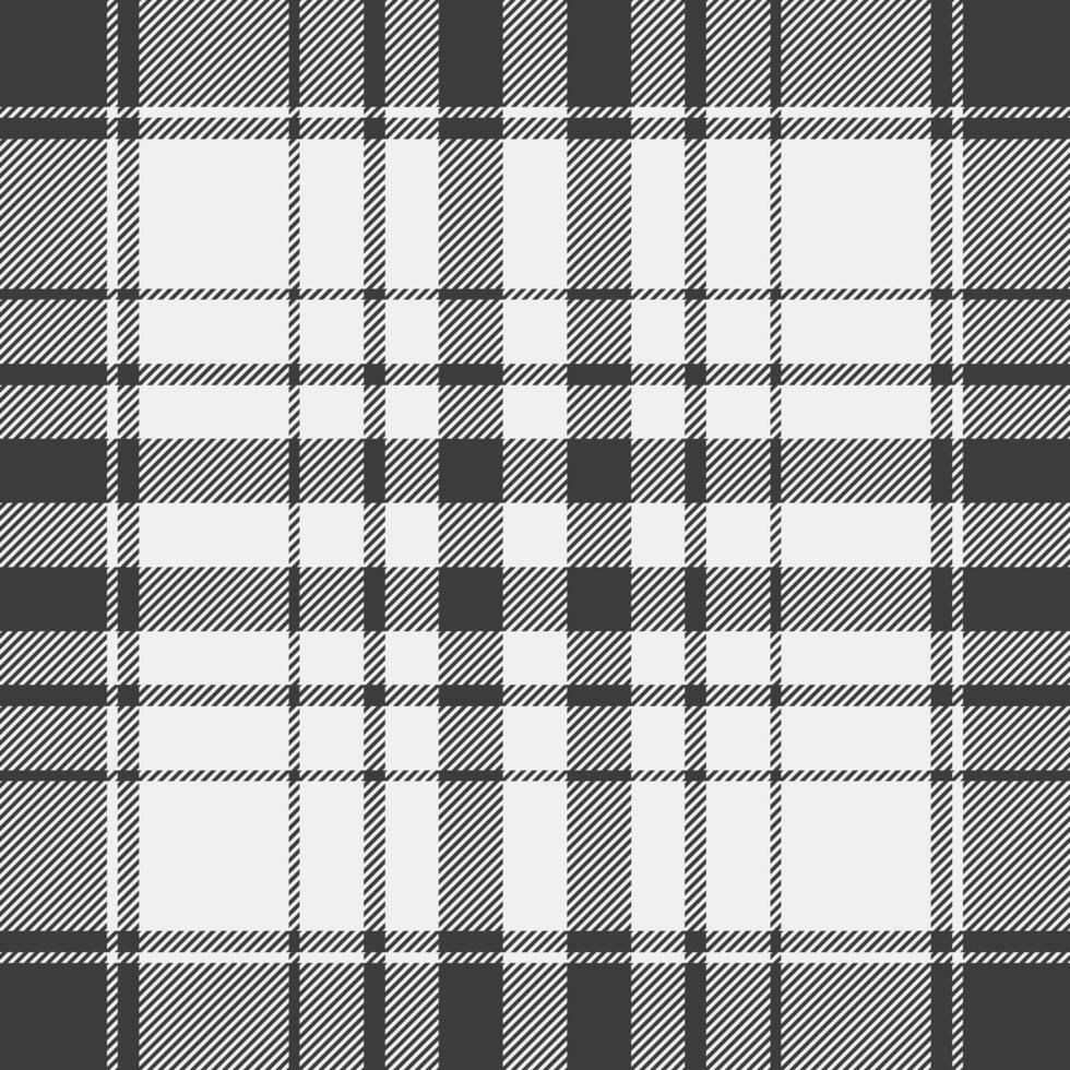 Classic black and white plaid pattern. Elegant, timeless design perfect for textiles, web backgrounds, or stationery. Subtle texture adds visual interest. Versatile and sophisticated aesthetic. vector