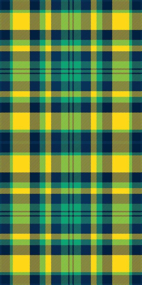 Fluffy texture plaid check, difficult textile tartan pattern. Contemporary background seamless fabric in bright and dark colors. vector