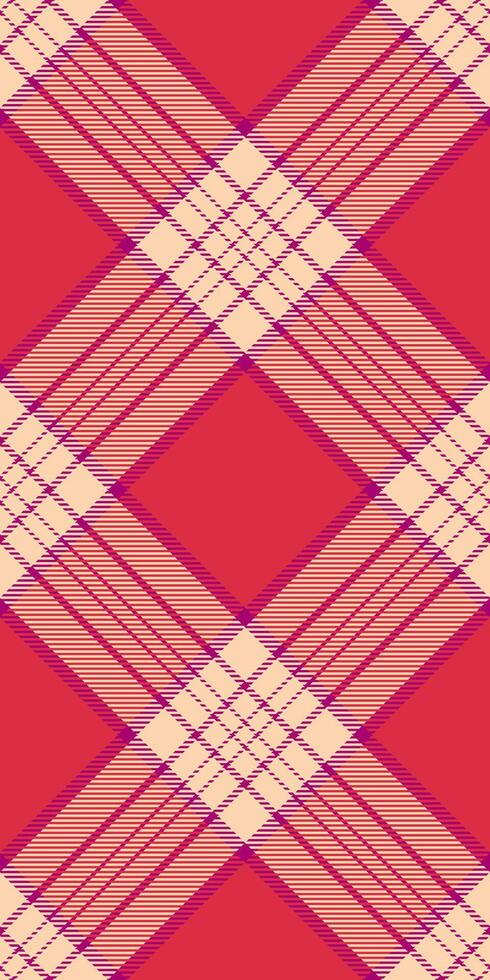 Easter plaid texture , peach tartan fabric check. Stripe seamless pattern background textile in orange and red colors. vector