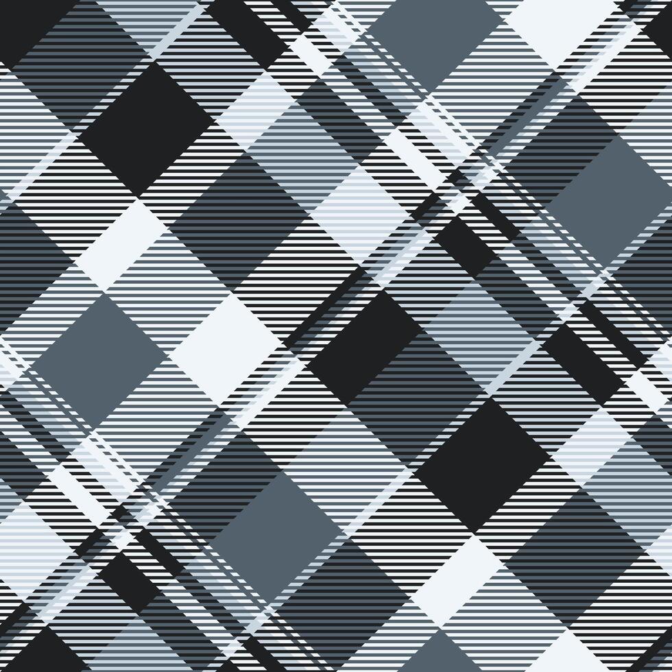 Stylish grayscale plaid pattern. Perfect for textile design, web backgrounds, or fashion projects. vector