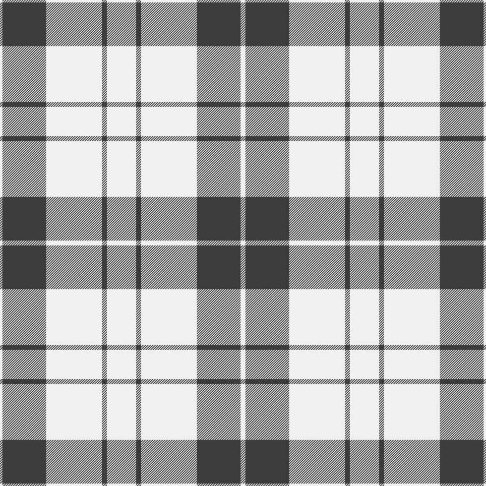 Classic, versatile grayscale plaid pattern. Represents heritage, tradition, and simple elegance. Ideal for backgrounds, textures, or design elements. vector