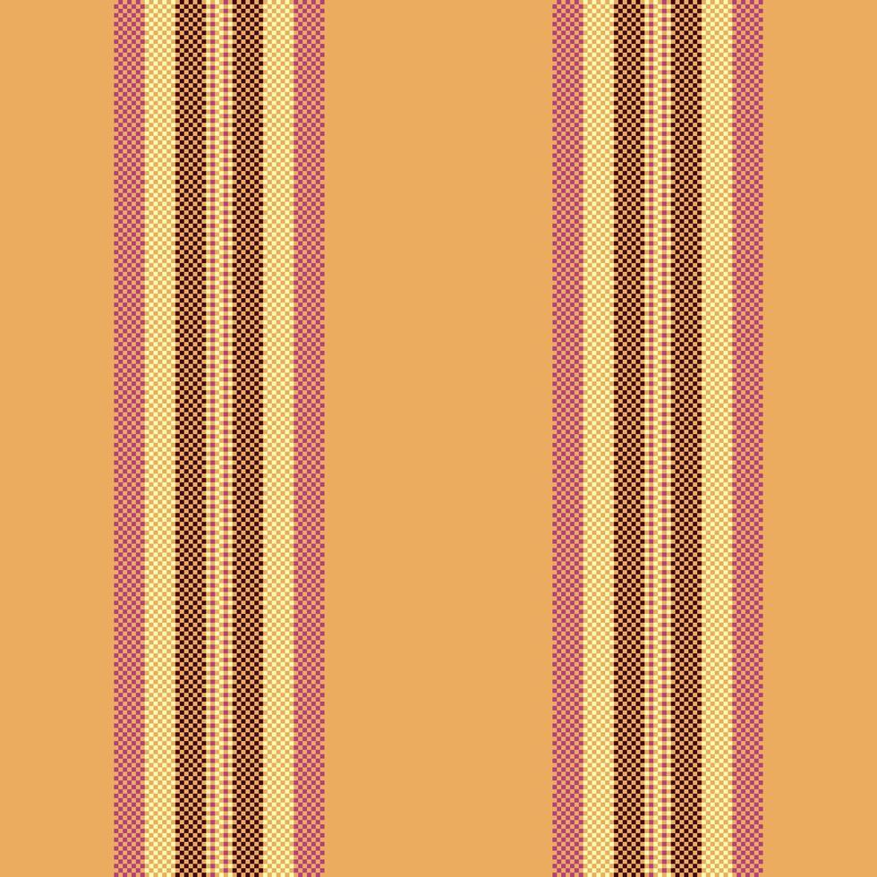 Magazine pattern fabric vertical, dining textile background. Scenery lines texture seamless stripe in orange and light colors. vector