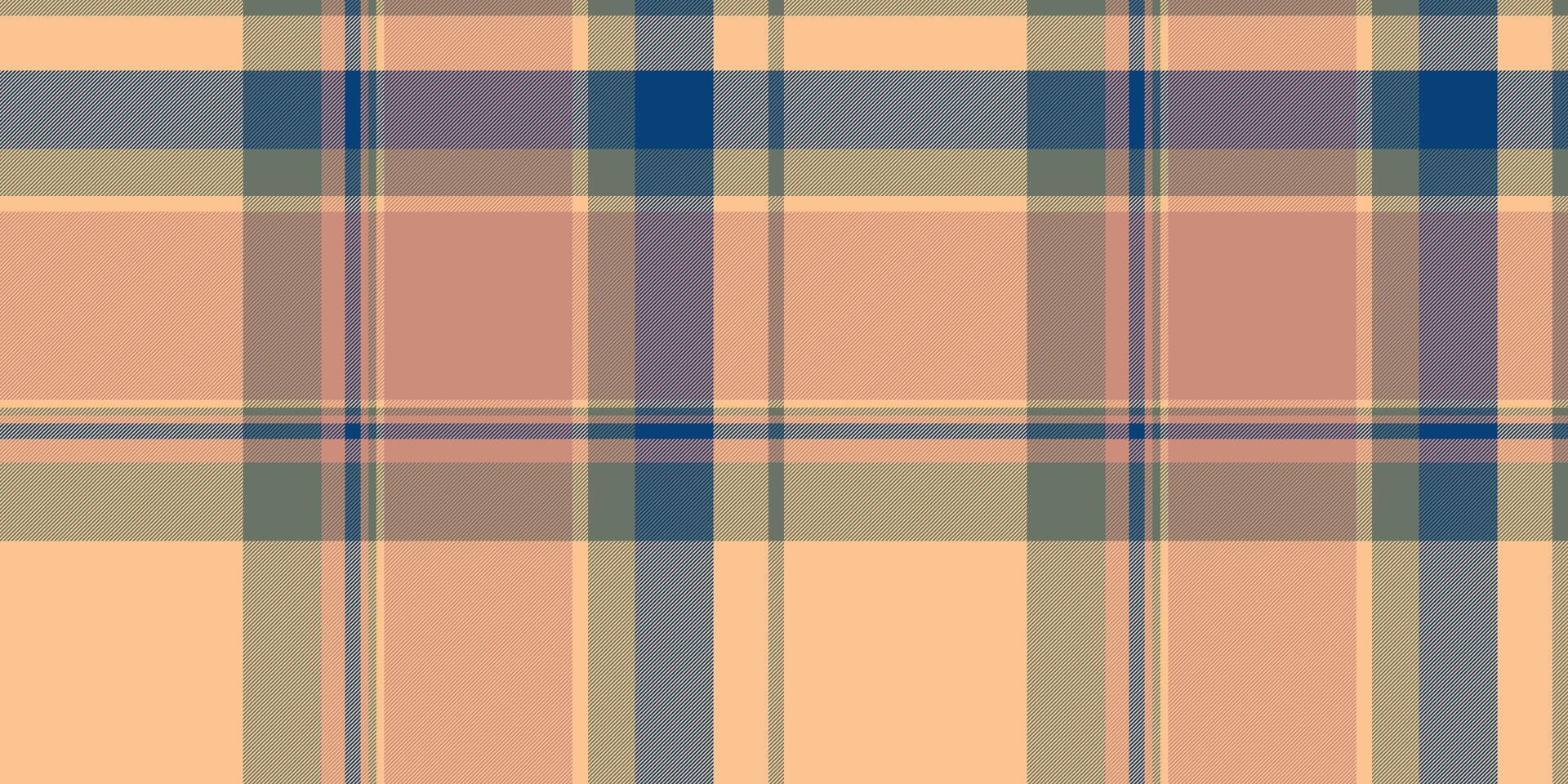 Subtle peach and muted blue plaid pattern. Perfect for textile design, website backgrounds, or autumnal themed projects. This soft, textured image evokes feelings of warmth and comfort. vector