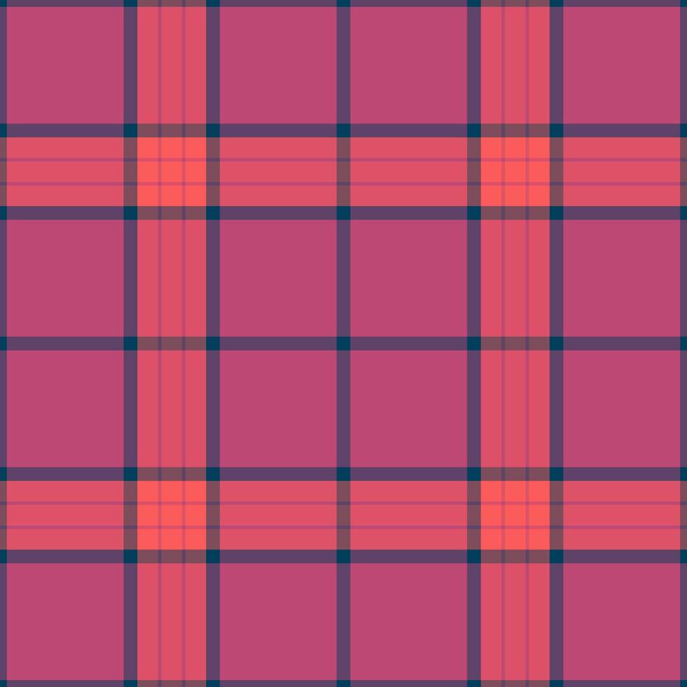 Classic tartan plaid pattern in shades of rose, coral, and blue. Great for backgrounds, textiles, or design elements. Versatile, timeless, and visually appealing. vector