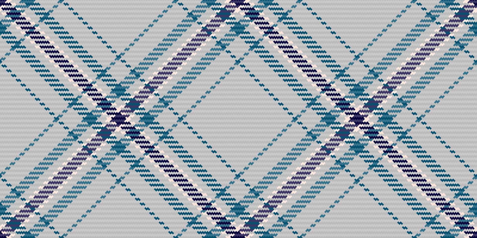 Elegant seamless plaid pattern in cool teal, purple, and gray tones. Perfect for textile design, website backgrounds, or fashion projects. vector