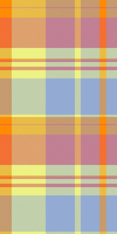 Vibrant pastel plaid pattern. Ideal for textile design, fashion, website backgrounds, and stationery. This cheerful, optimistic design evokes feelings of warmth and joy. vector