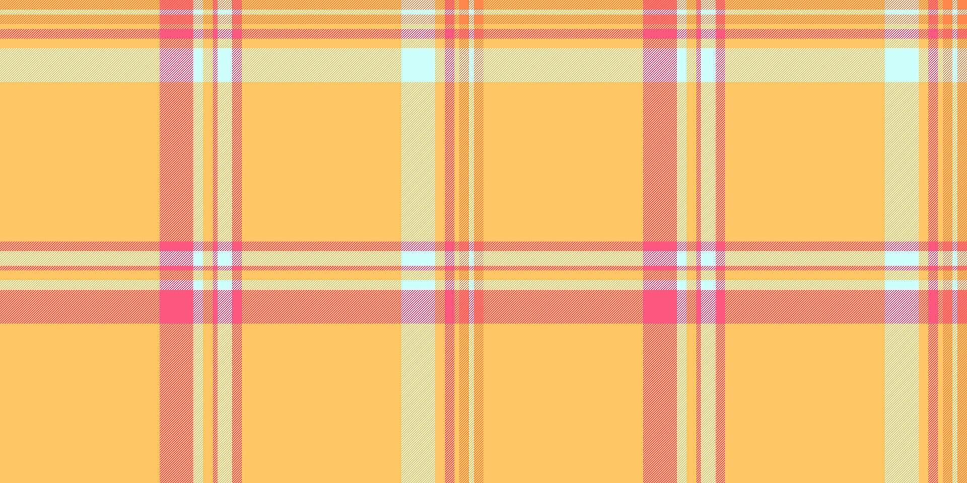 Vibrant pastel plaid pattern in peach, coral, and cream. Perfect for summer designs, textiles, or website backgrounds. This cheerful, textured image evokes feelings of warmth and optimism. vector