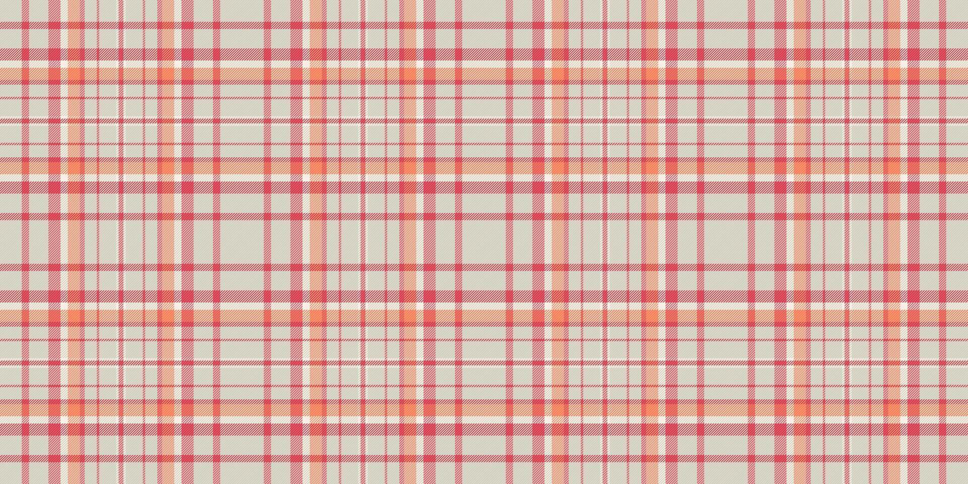 Subtle peach and coral plaid pattern. Perfect for backgrounds, textiles, or website design. This soft, repeating texture evokes feelings of warmth and comfort. vector