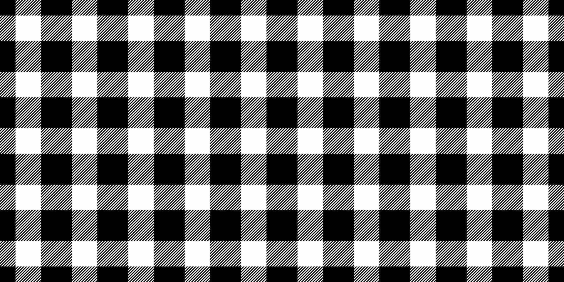 Classic black and white buffalo plaid pattern. Perfect for backgrounds, textiles, and rustic designs. vector