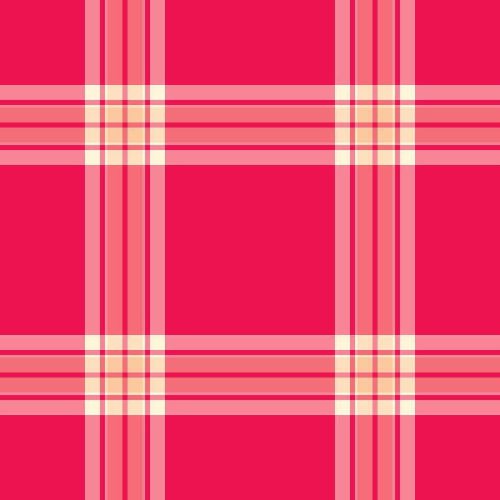 Vibrant pink and peach plaid pattern. Perfect for textile designs, website backgrounds, or packaging. This cheerful, geometric design evokes feelings of warmth and style. vector