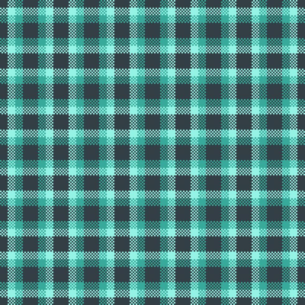 Mockup fabric check background, sexual texture plaid textile. Infinity tartan seamless pattern in teal and dark colors. vector