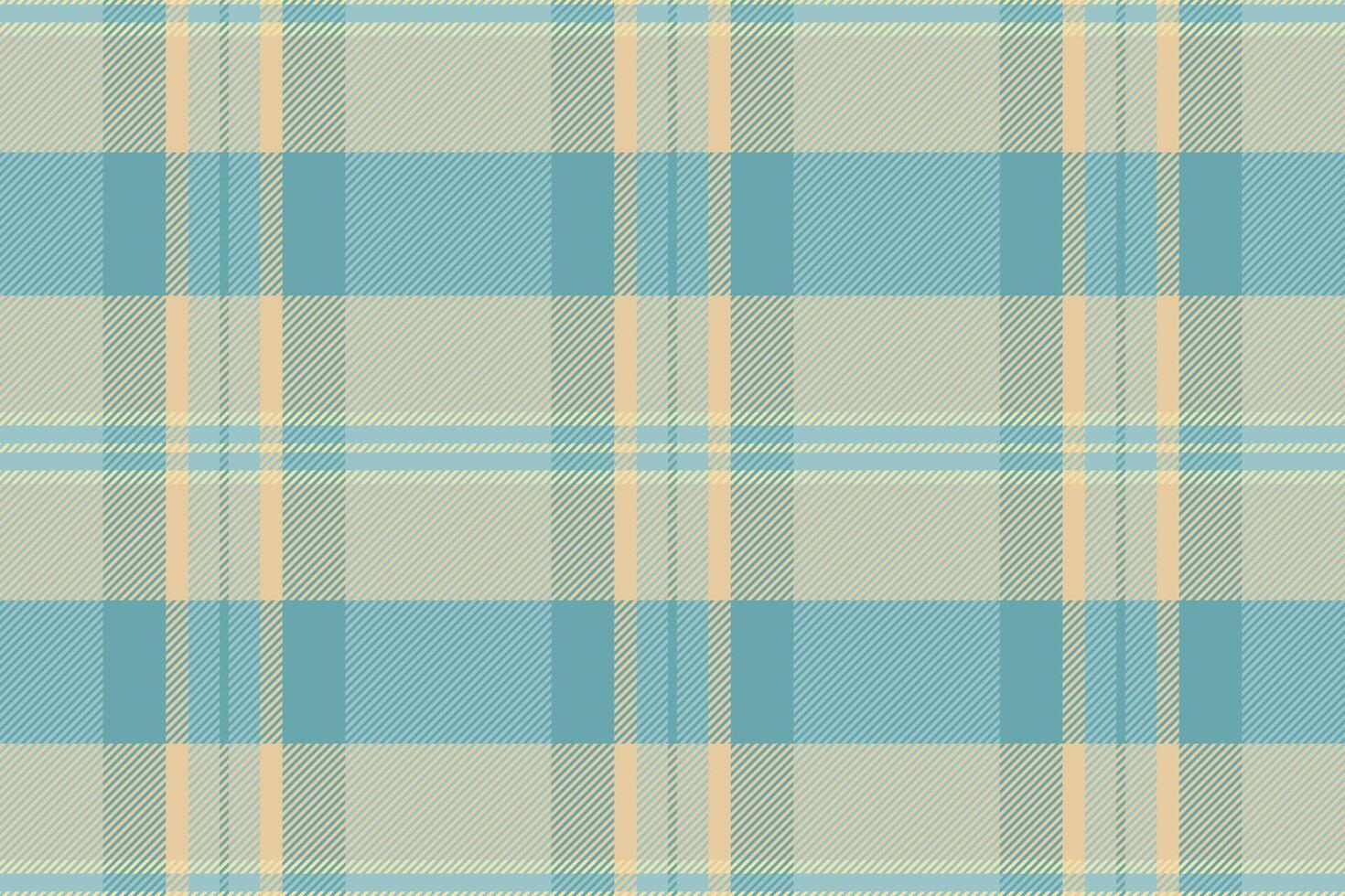 Serene teal and beige plaid pattern. Perfect for textile design, fashion, home decor, or website backgrounds. Evokes feelings of calm and tranquility. vector