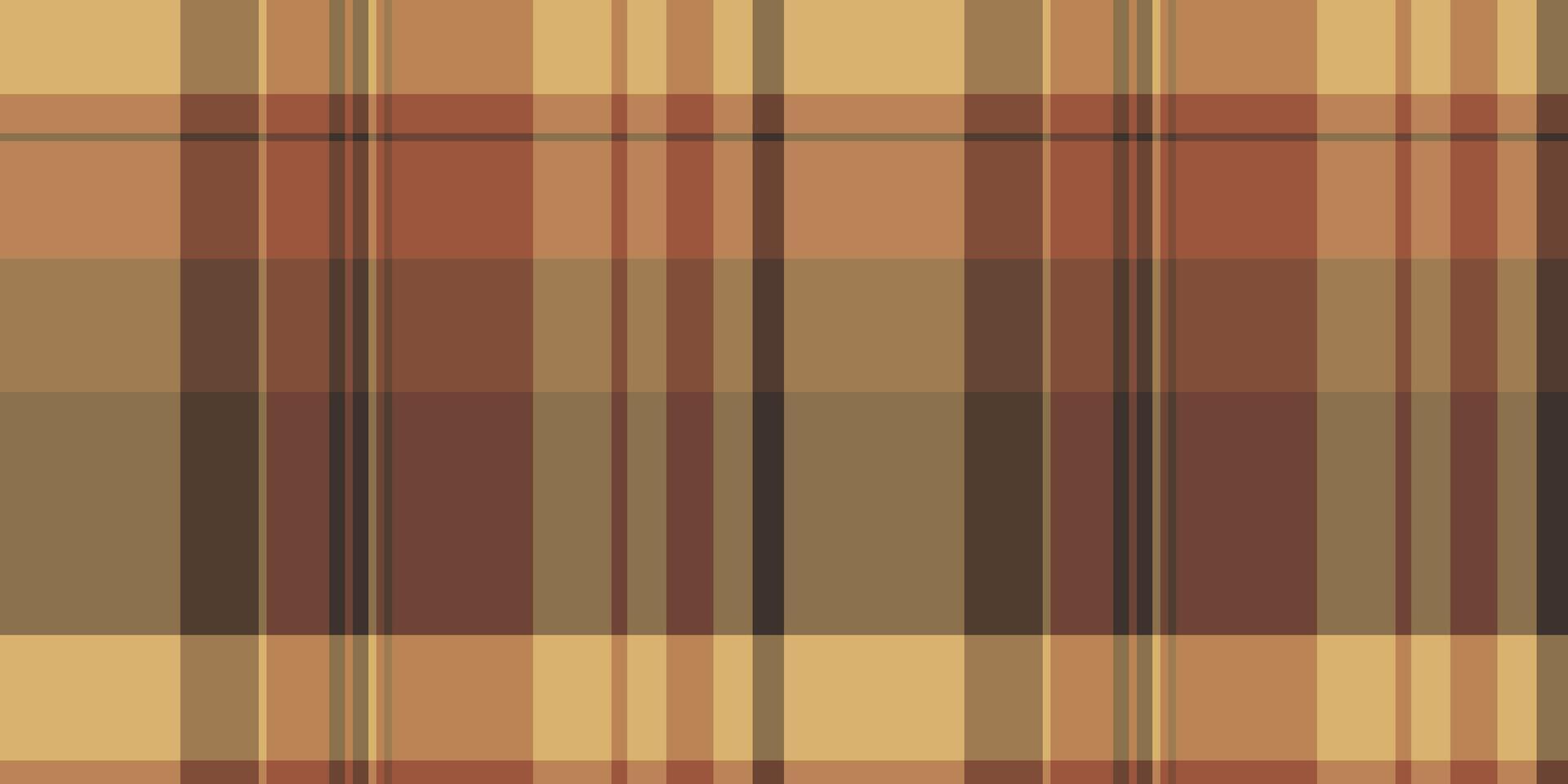 Warm autumnal plaid pattern. Earthy tones create a cozy and rustic feel, perfect for fallthemed designs, apparel, or website backgrounds. vector