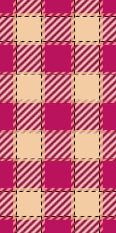 Vibrant pink and beige plaid pattern. Perfect for textile design, fashion, home decor, or website backgrounds. vector