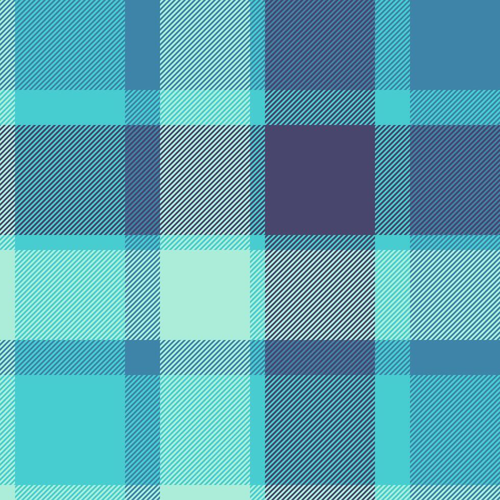 Stylish plaid pattern with cool, calming teal and blue hues. A versatile background for graphic design, textiles, or creative projects. Seamless and modern. vector